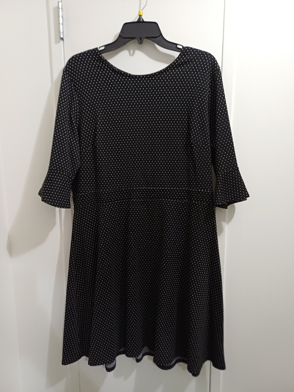 New No Tags Black Polka Dot A-Line Women's Dress in XXL